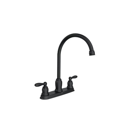 Moen Caldwell Two-Handle High Arc Kitchen Faucet in Matte Black 87976BL